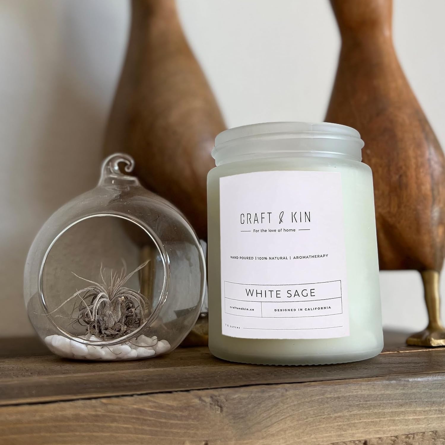 Premium White Sage Candles | Sage Candles for Cleansing House | Holiday Candles | 8 Oz 45 Hour Burn, Scented Candles for Home Scented, Soy Candles, Men Candles