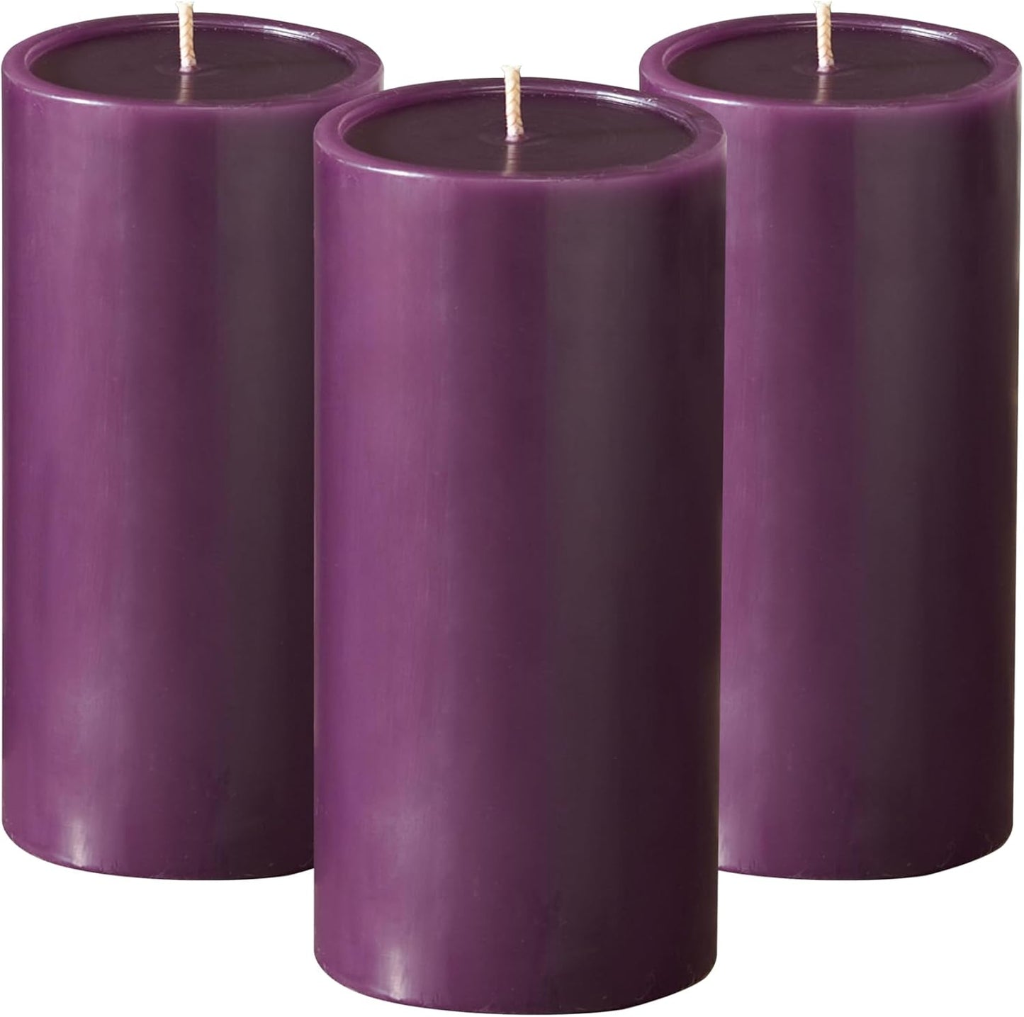 Pillar Candles Set of 3, Smooth Texture, 