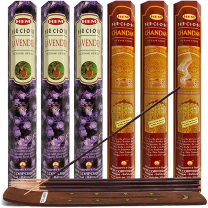 Frankincense Incense Sticks and Myrrh Incense Sticks with Incense Holder Bundle for Spiritual Décor and Home Fragrance