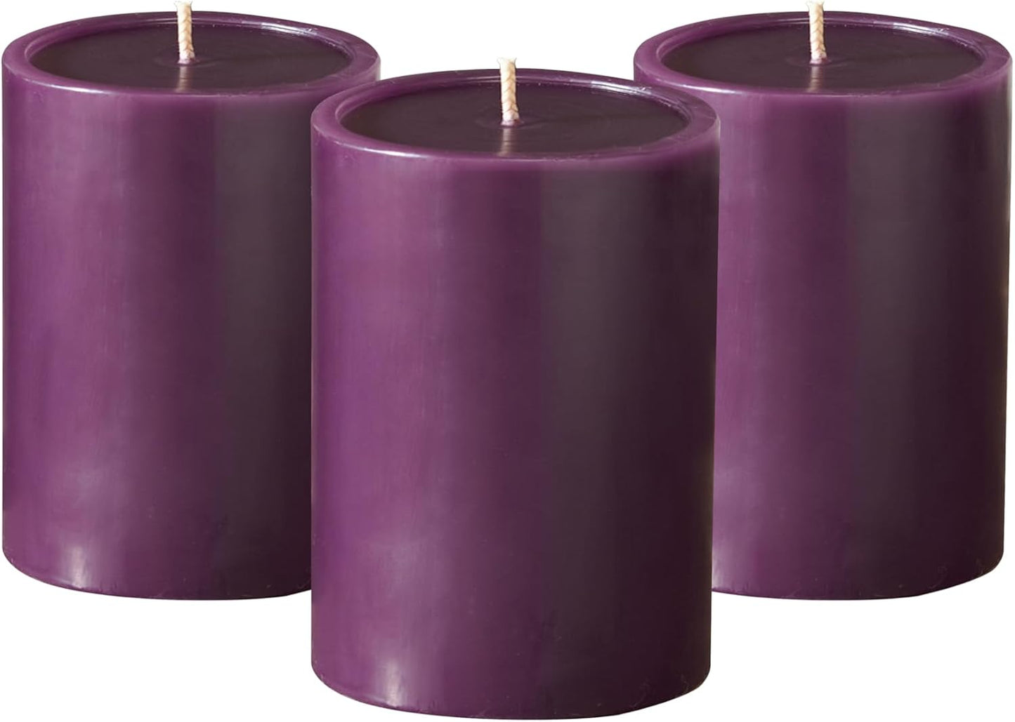 Pillar Candles Set of 3, Smooth Texture, 