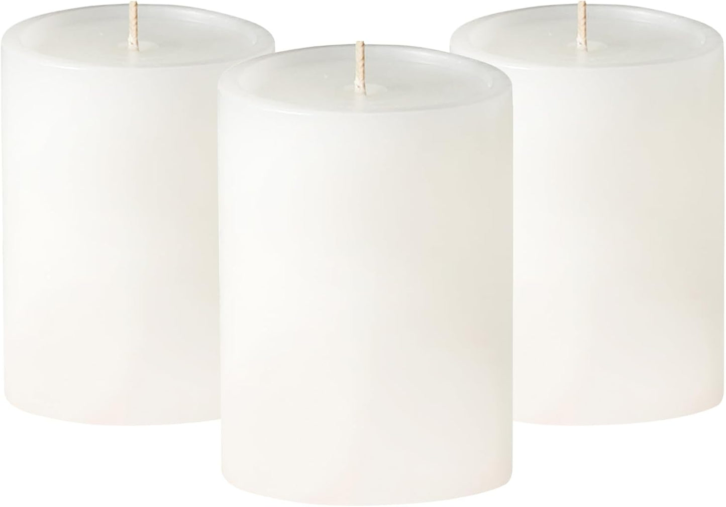 Pillar Candles Set of 3, Smooth Texture, 