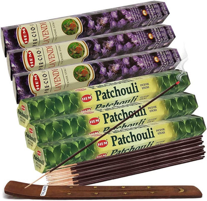 Frankincense Incense Sticks and Myrrh Incense Sticks with Incense Holder Bundle for Spiritual Décor and Home Fragrance