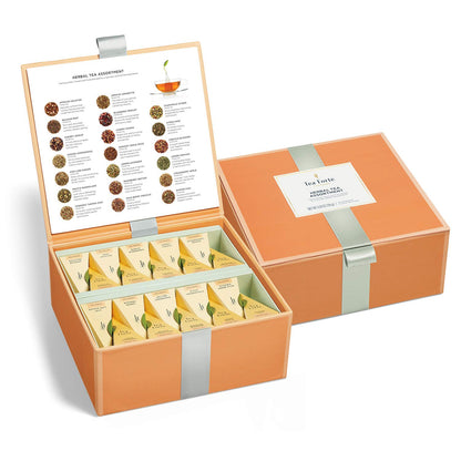 Tea Chests with 40 Handcrafted Pyramid Tea Infusers (Tea Tasting Asst)