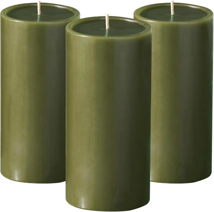 Pillar Candles Set of 3, Smooth Texture, 