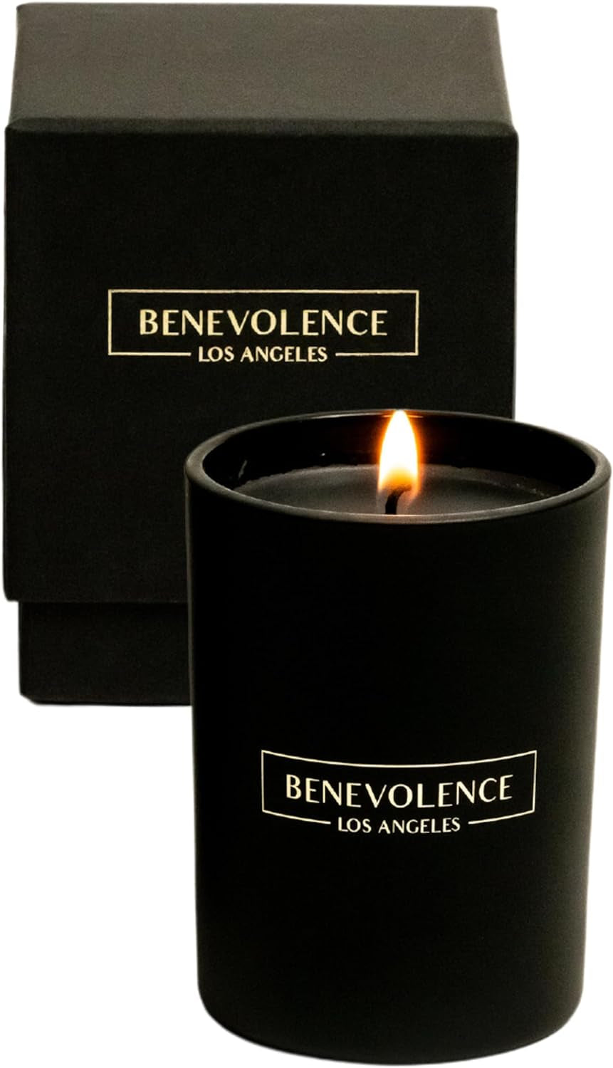 Benevolence Candles Eucalyptus Orange Wood Wick Candles, Soy Scented Candles for Women | 8 Oz Scented Candles for Home Scented | Eucalyptus Candles | Christmas Candles | Men Candles, Bathroom Candle