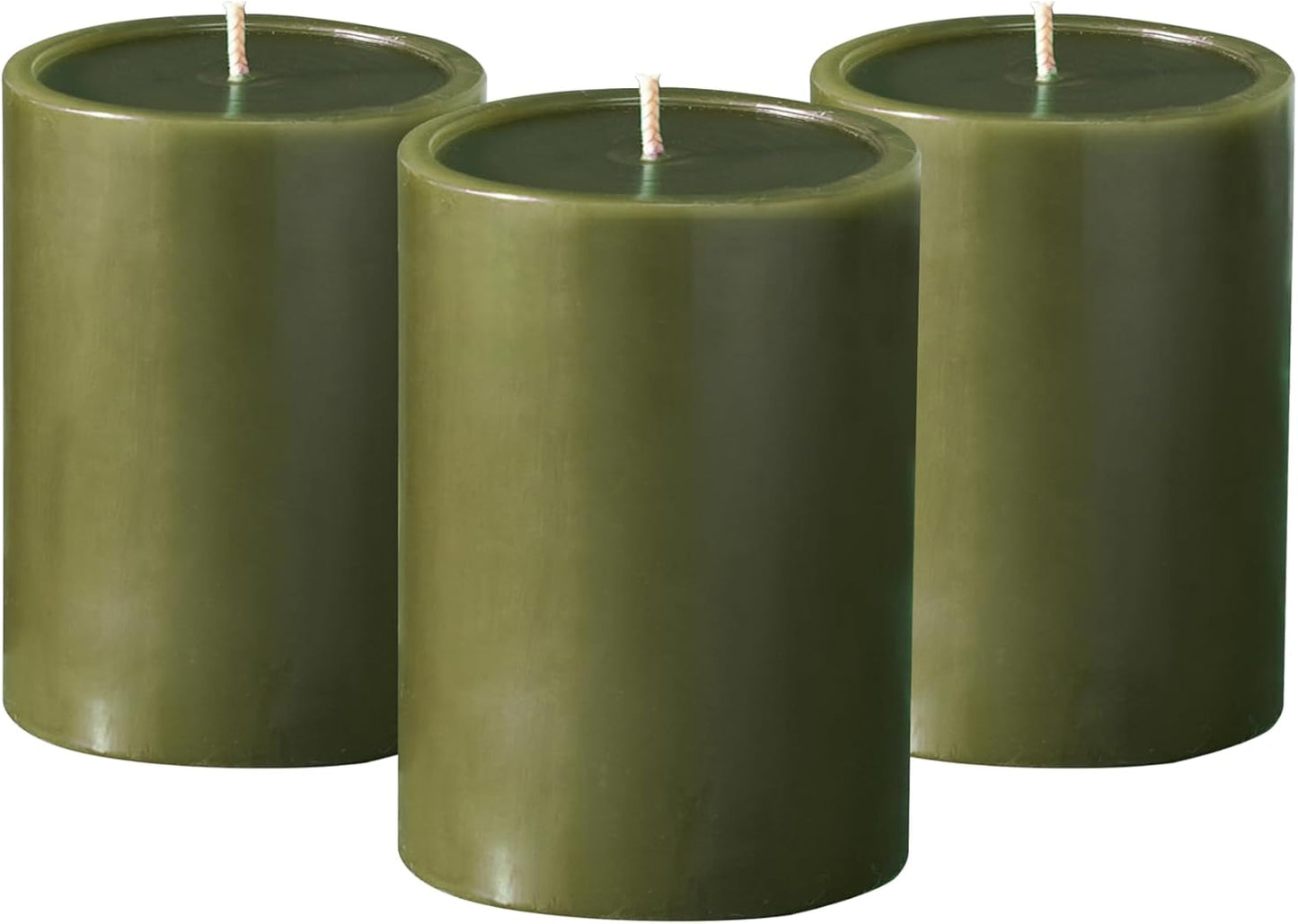 Pillar Candles Set of 3, Smooth Texture, 