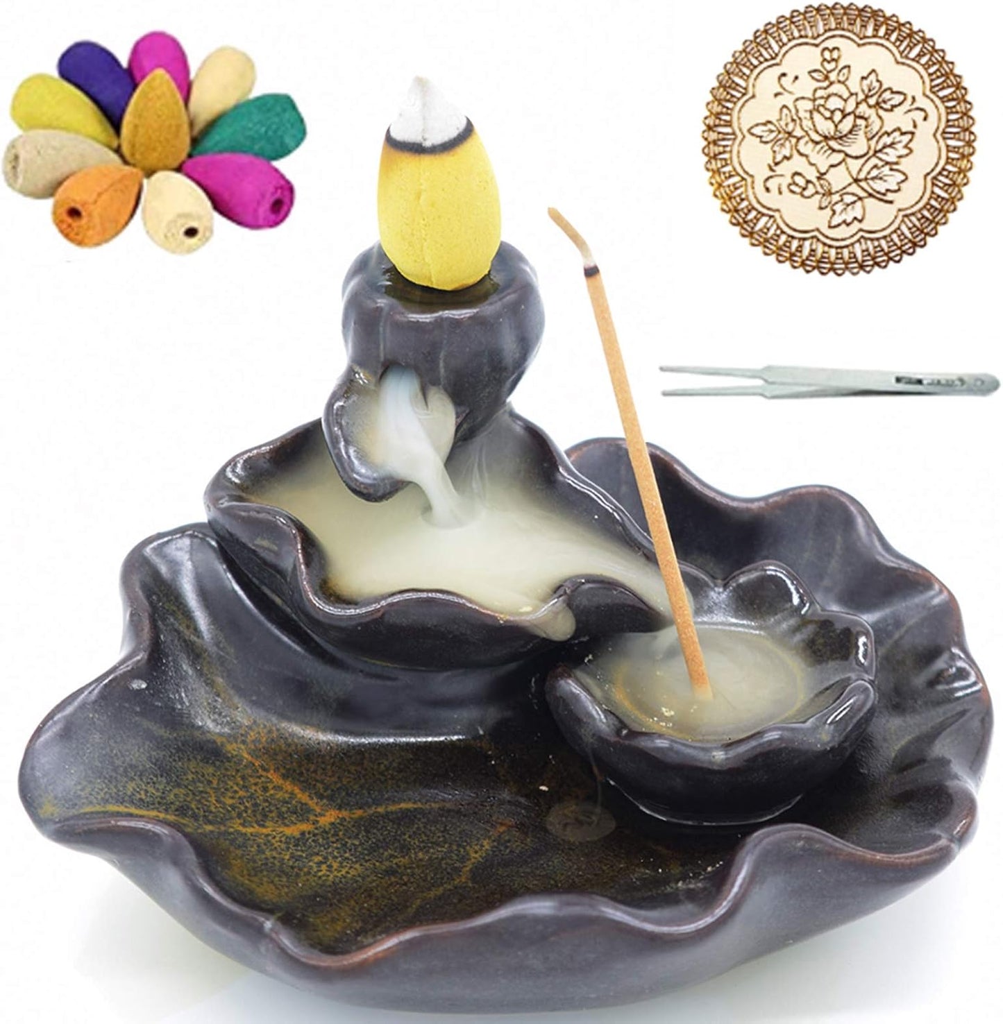 Ceramic Backflow Incense Holder