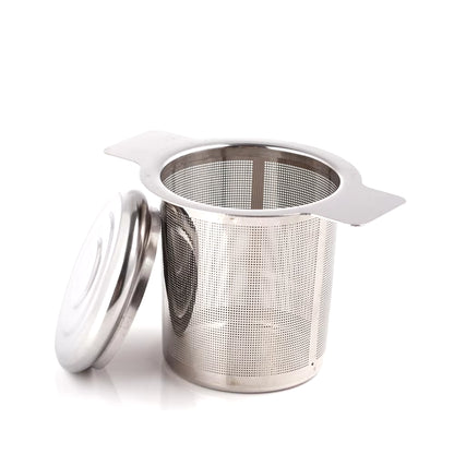 High Quality with Cover Tea Infuser Stainless Steel Coffee Tea Strainer Grid Binaural Net Leak Tea Mesh Tea Filter Tea Accessory