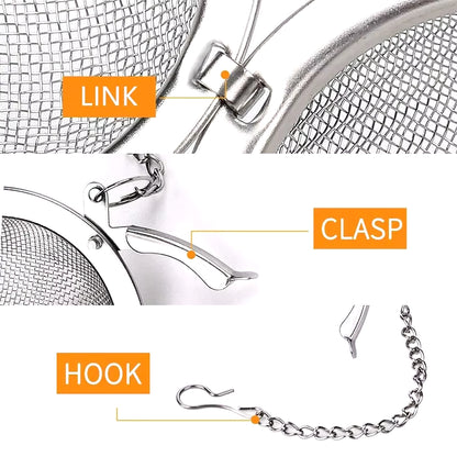 Tea Infuser Stainless Steel Mesh Tea Ball Tea Strainers Tea Infuser Strainer Filters for Loose Tea Herbal Spices JT148