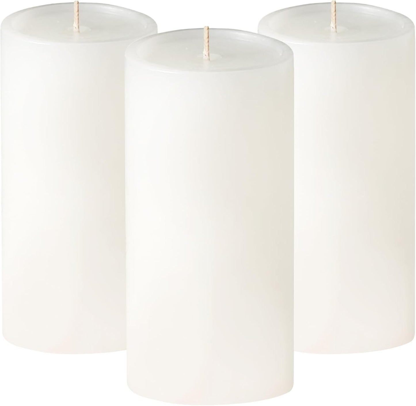 Pillar Candles Set of 3, Smooth Texture, 