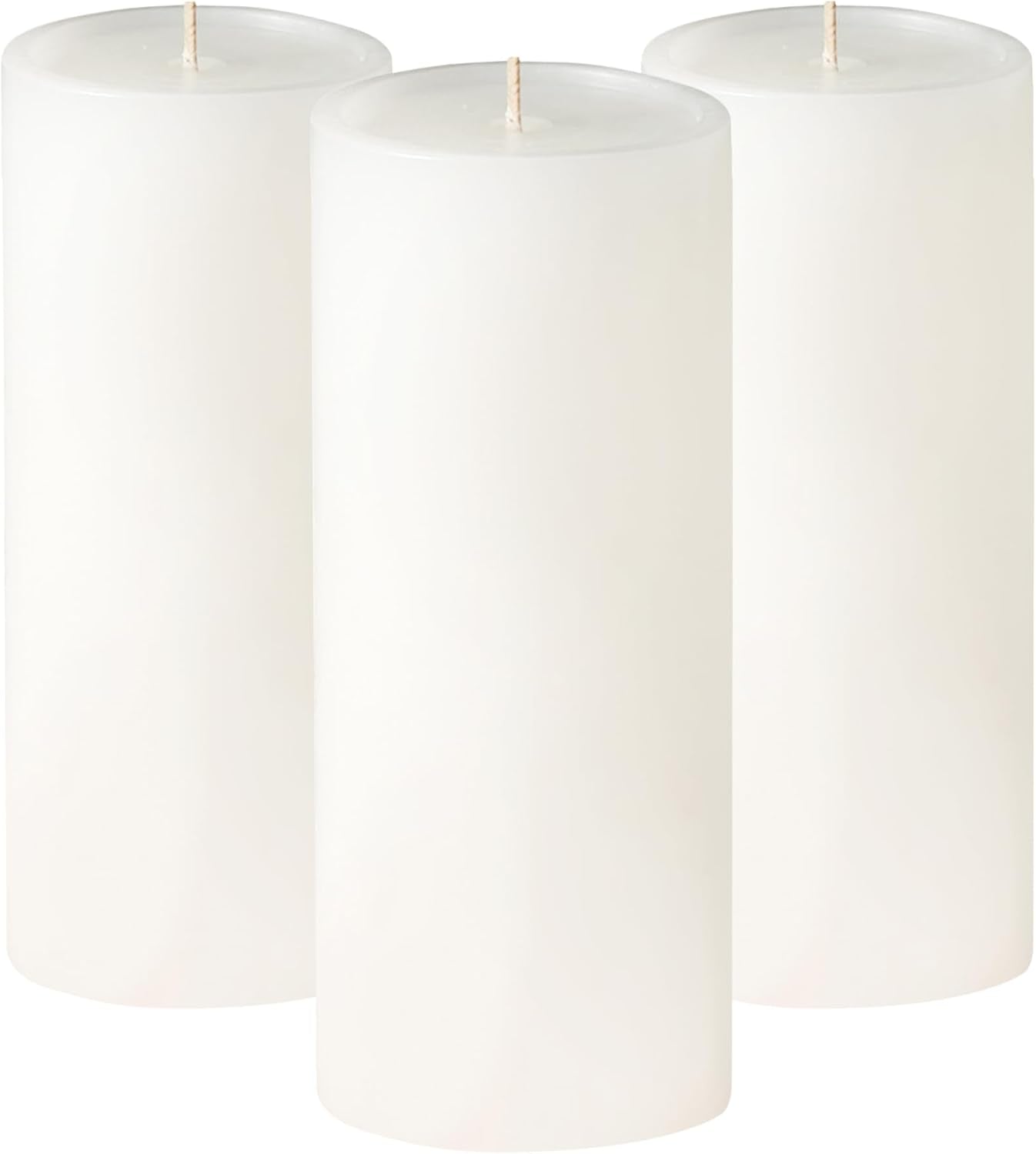 Pillar Candles Set of 3, Smooth Texture, 