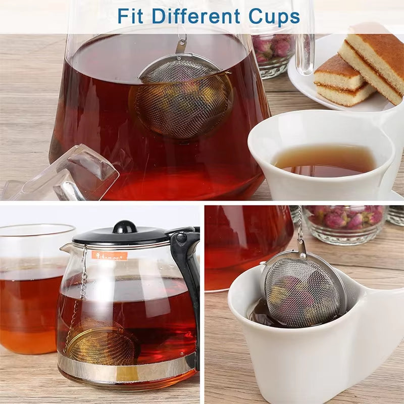 Tea Infuser Stainless Steel Mesh Tea Ball Tea Strainers Tea Infuser Strainer Filters for Loose Tea Herbal Spices JT148